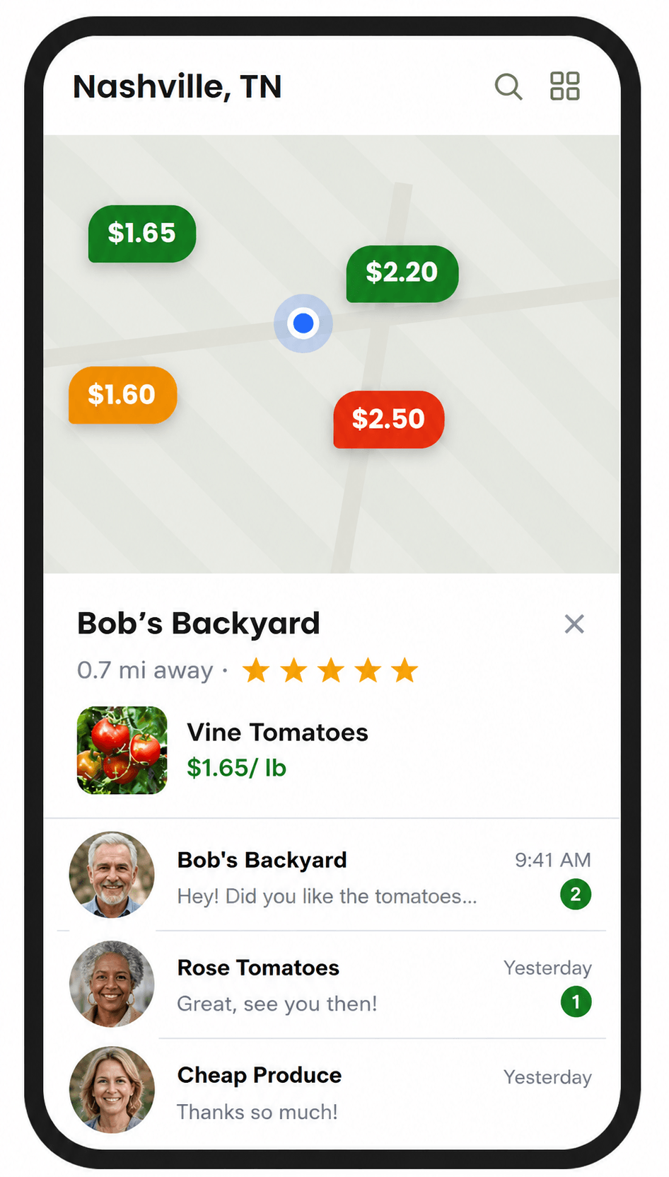 SproutShare app preview
